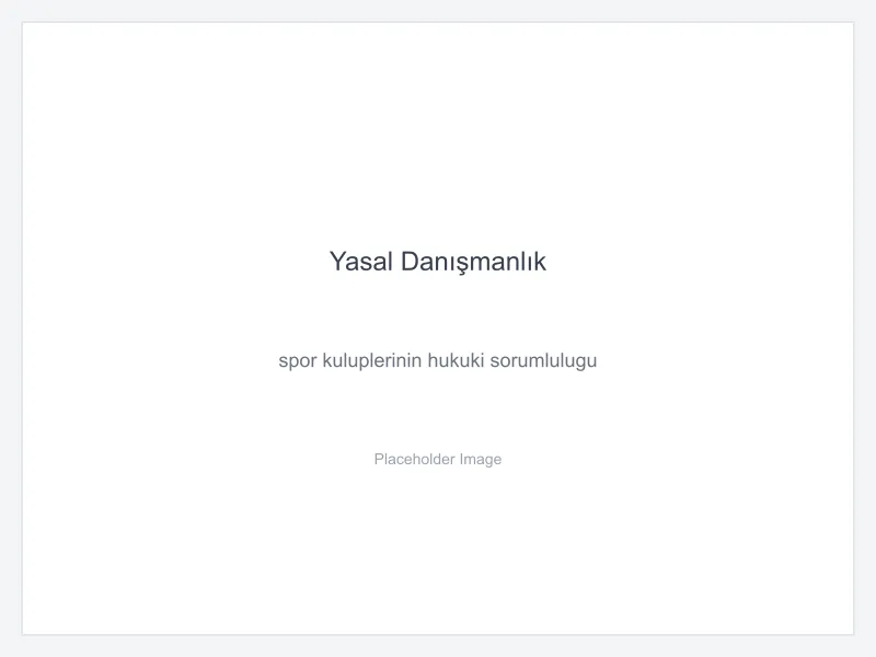 Spor Kulüplerinin Hukuki Sorumluluğu — Spor Kulüplerinin Hukuki Sorumluluğu: Taraftar Olayları ve Stadyum Güvenliği konusunun bağl.